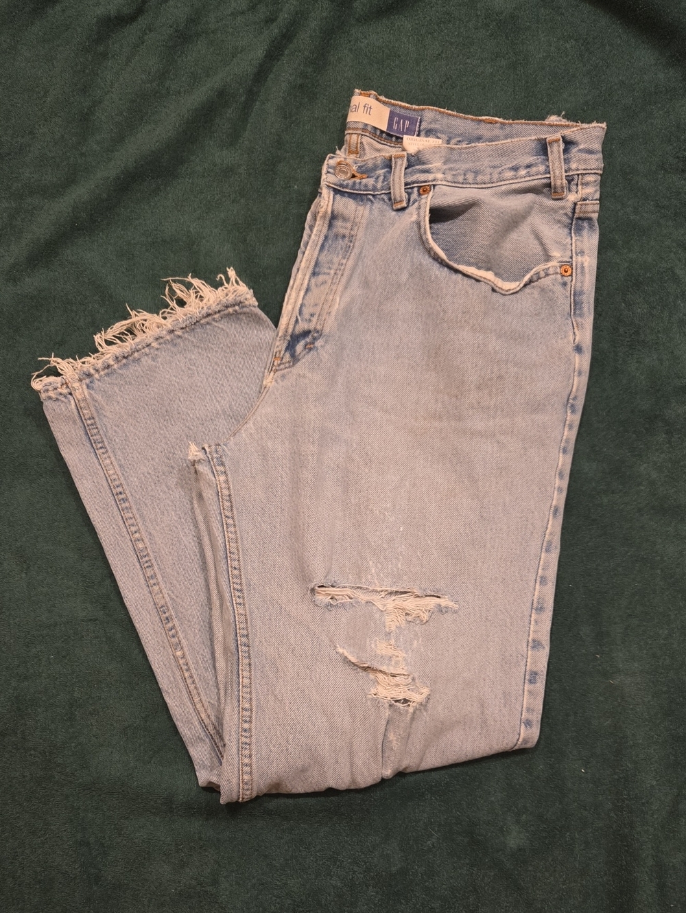 GAP Light Blue Oridinal Fit Distressed Jeans